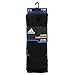 adidas Men's Cushioned Crew Socks (3-Pair), Black/White/Light Onix/Granite, X-Large