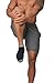 YoungLA Men's Yoga Running Shorts w/Zipper Pockets Grey Large