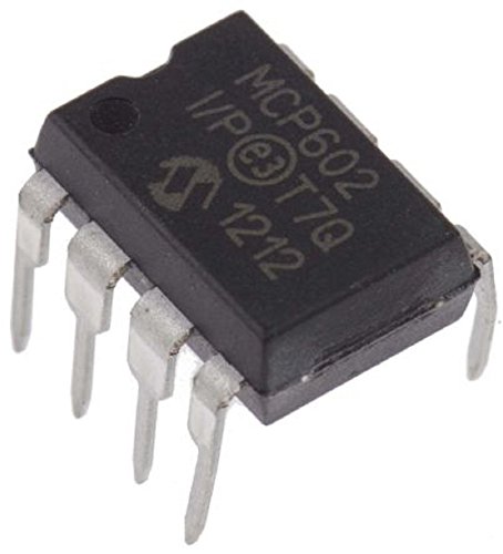 Microchip MCP602-I/P IC, OP-AMP, 2.8MHZ, 2.3V/ us, Dip-8 (Pack of 10)