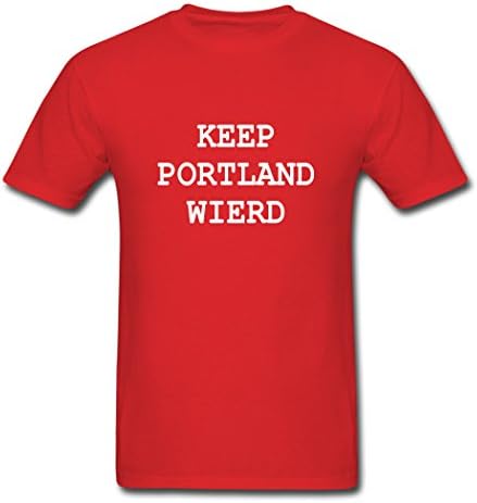 PEILIN Red casual Keep Portland Wierd T-shirt XXL
