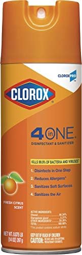 CloroxPro 4 in One Disinfectant & Sanitizer Aerosol Spray, Clorox Cleaning, Healthcare Cleaning and Indust