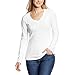 Eddie Bauer Women's Favorite Long-Sleeve V-Neck T-Shirt, White Petite M Petite