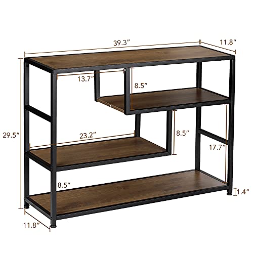 Rustory Rustic Console Table, 3Tier Industrial Farmhouse Sofa Table