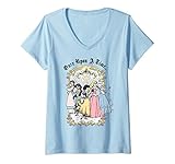 Womens Disney Princess Once Upon A Time Vintage Cartoon V-Neck T-Shirt