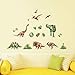 DECOWALL DS-8034 Watercolour Dinosaur Kids Wall Stickers Wall Decals Peel and Stick Removable Wall Stickers for Kids Nursery Bedroom Living Room (Small) d?cor