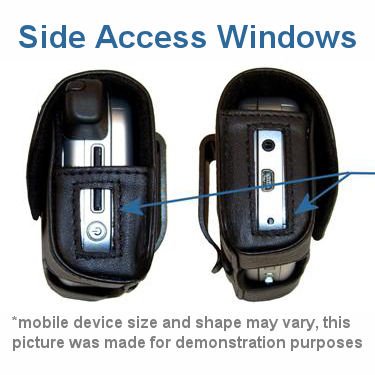 Belt Mounted Leather Case Custom Designed for the Garmin Approach G7 - Black Color with Removable Clip by Gomadic