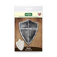 Katy Sue Shield Silicone Mold for Cake Decorating, Cupcakes, Sugarcraft, Cookies, Crafts, Cards and Candies, Food Safe