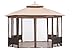 Sunjoy Octagonal Patio Softtop Gazebo with Netting,Wicker Pannels,Brown
