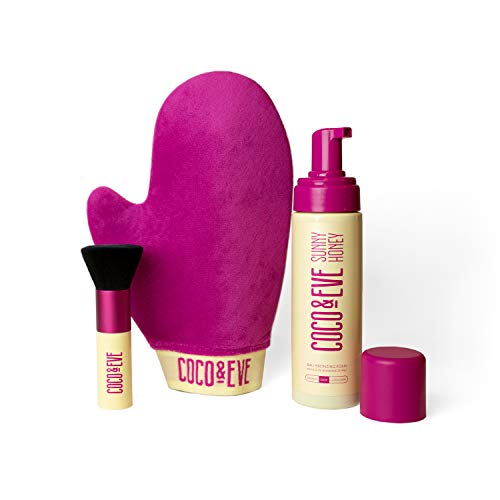Coco & Eve Sunny Honey Bali Bronzing Soft Velvet Self Tanning Mitt Applicator - Thumbnail 2