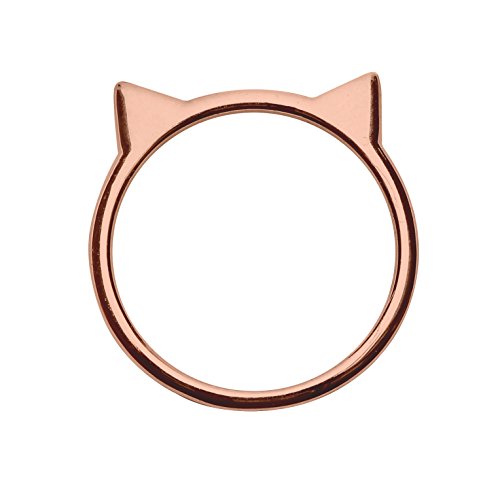 Cat ear ring in rose gold-plated sterling silver (size 7) by silv…