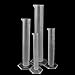 4pcs Measuring Cylinders, Jmkcoz Measurement Cylinder Plastic Graduated Cylinder Lab Test Tube 10ml, 25ml, 50ml, 100ml