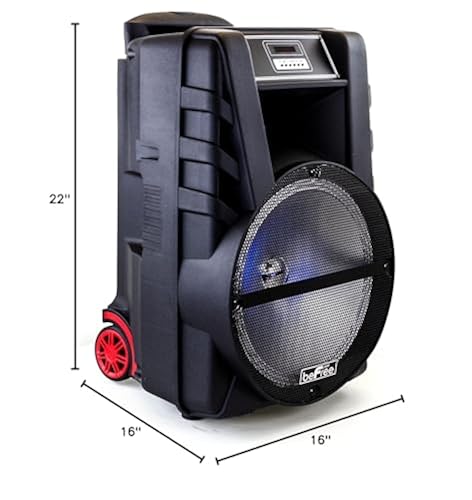 beFree Sound 12 Inch Bluetooth Rechargeable Portable PA Party