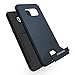 Galaxy S8 Plus Case, Galaxy S8+ Case, OEAGO [Card Slot] [Brushed Texture] Heavy Duty Hybrid Dual Layer Wallet Case Cover Shell with Kickstand for Samsung Galaxy S8+ / Galaxy S8 Plus - Navy Blue
