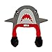 ABG Accessories Boys' Little Shark Squeez and Flap Fun Cold Weather Hat, Grey/red, Age 4-7