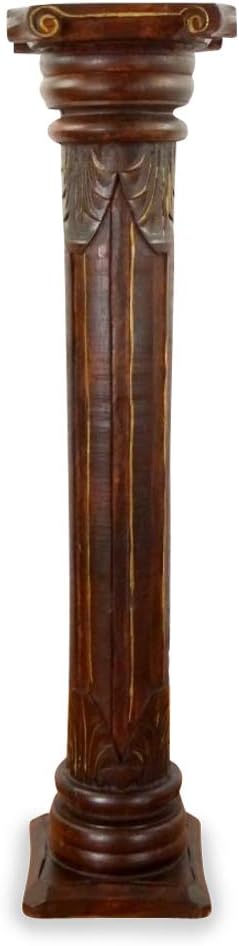 livasia edle Holzsäulen, Podest, Blumensäule, Dekosäulen im Antik-Look (100cm Höhe)
