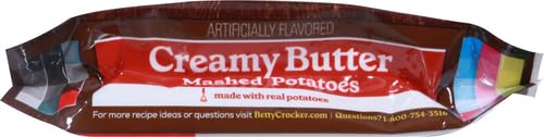 BETTY CROCKER CREAMY BUTTER MASHED POTATOES, MADE WITH REAL POTATOES, 4 OZ