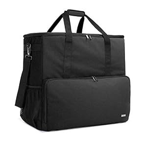 CURMIO Desktop Computer Travel Bag, Carrying Case for Computer Tower PC Chassis, Keyboard, Cable and Mouse, Bag Only…