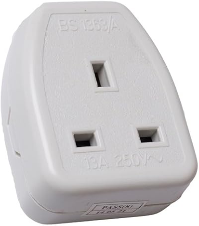 Merriway BH02609 1-Gang Nylon Extension Socket White (No Cable)