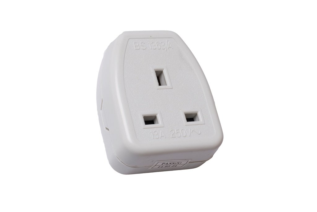 Merriway BH02609 Nylon Extension Socket 1-Gang , White