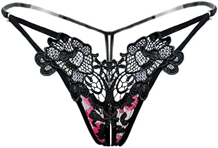Amazon.com: hanky panky, Signature Lace Crotchless Thong, Red, One