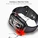 Black Hard Case Compatible with Apple Watch 44mm Series 6/5/4/SE with Screen Protector, Ultra Thin HD Tempered Glass Screen Protection Overall Protective Cover for iwatch Series 4/5