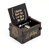 Teepao Harry Potter Music Box,Hand Crank Musical Box Carved Wooden Music Box Hand Engraved Wooden Music Box,Game of Thrones Harry Potter
