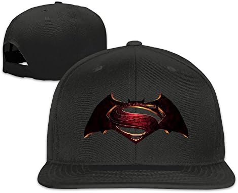 Haruforone Superman Vs Batman Logo Music Custom Unisex Adjustable Baseball Snapback Hip Hop Cap Hat Black