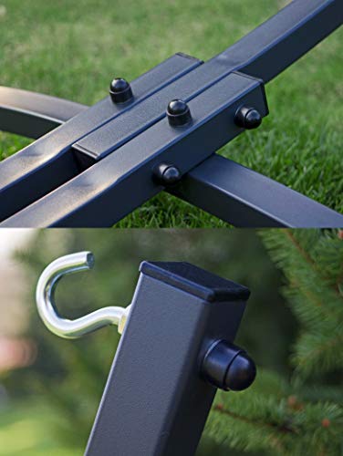 Potenza Outdoor Hängematte Mit Gestell Für 2 Personen Pereira 100% Baumwolle Hängematte XL 220x140 160kg… – Bild 6