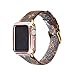 GUVCYO Compatible Apple Watch Band 38mm 40mm Fashion Leather iWatch Sport Series 4 Series 3 2 1 Strap Replacement for Women Men Metal Buckle (Brown 38mm L)