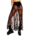 iHeartRaves Black Eden Floral Lace Sheer Maxi Skirt (Medium)