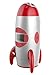 Big Red Rooster BRRC100AC Rocket Ship Projection Alarm Clock, Operates On 3 C Batteries (Not Included) or an Ac Adaptor (Included)