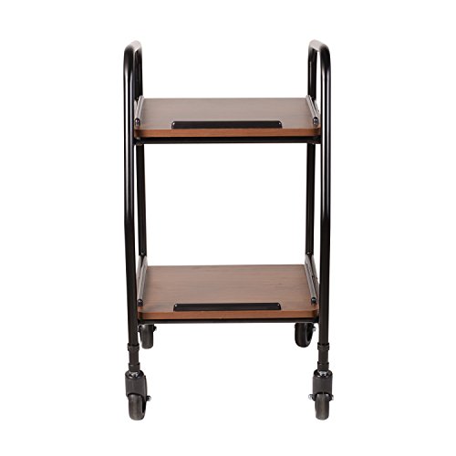 DMI Adjustable Height Rolling Utility Serving Tray Portable Table Food Cart Trolley, 2 Level