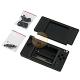 Onyx Black - High Quality Full Repair Housing Replacement Kit for Nintendo DS Lite with Hinge Set