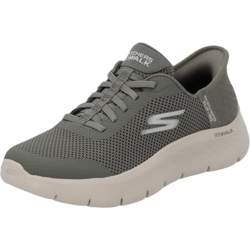 Skechers Women's Go Walk Flex Hands Free Slip-Ins - Grand Entry Sneaker, Olive, 5.5 Image