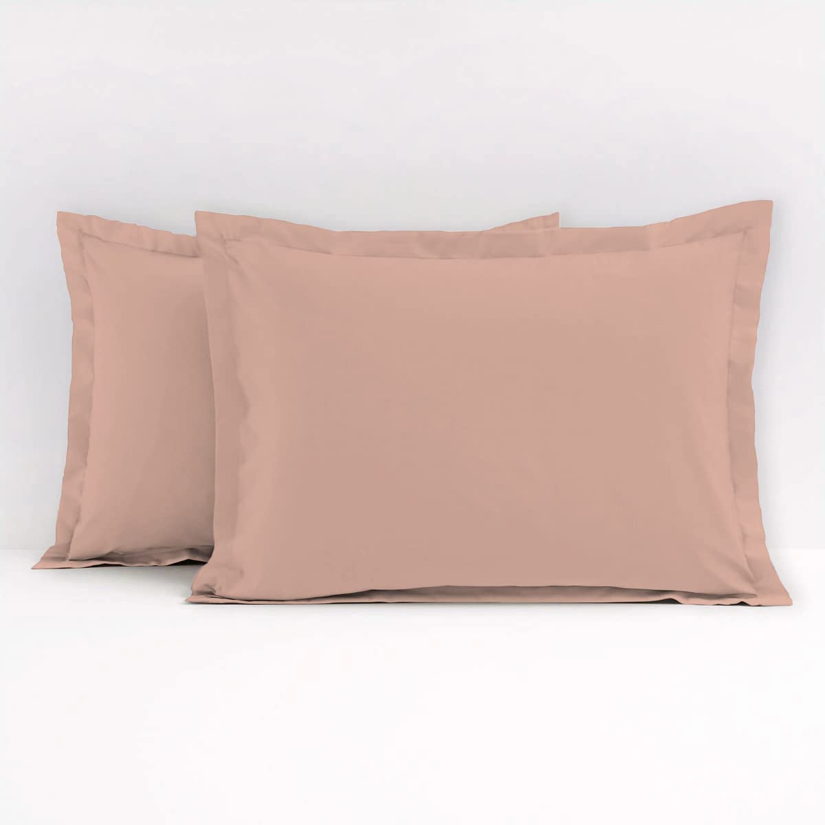 Home Linge Passion 50 x 70 cm - Set of 2 Pillowcases Oxford Finish (Flat Stitched Ruffles) 57 Thread Count Powder Pink 2 Pillowcases Oxford Finish (Flat Stitch) 57 Thread Count HP62708