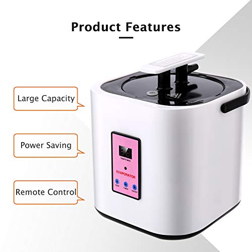 Himimi 2L Foldable Steam Sauna Portable Indoor Home Spa Weight Loss Detox with Chair Remote (Gray-▲)