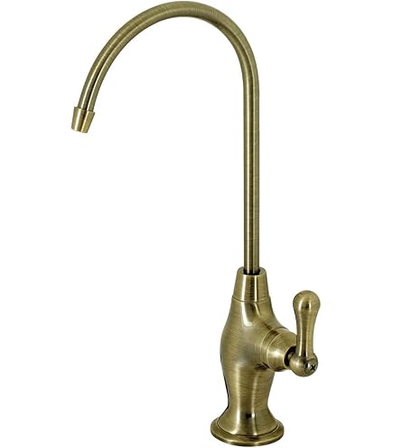 Kingston Brass Heritage Bridge Kitchen Faucet - Antique Copper, 8" Widespread With Side Sprayer - View #7
