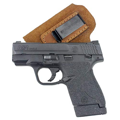 Relentless Tactical The Ultimate Suede Leather IWB Holster - Made in USA - Fits S&W M&P Shield - Glock 17 19 22 23 32 33 / Springfield XD & XDS/Walther P99 & All Similar Handguns - Brown LH