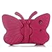 HCHA Apple iPad 2 3 4 Kids Case Kids Proof Shockproof Protective Case Drop-proof Durable Light Weight EVA Foam Case for iPad 2/3/4 Generation 9.7 Inch (Butterfly Rose Red)