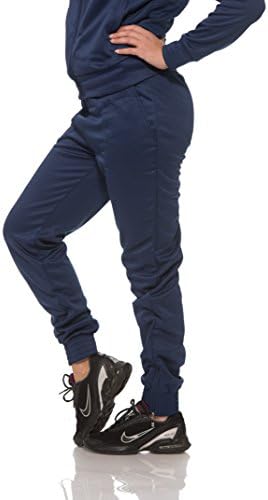 (13678) S2 Sportswear Womens Slim Fit Fleece Jogger with Side Ankle Zipper in Navy Size: L