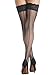 Amoretu Womens Back Seam Lace Fishnet Stockings, Black2, One Size
