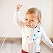 BABY BANDANA DROOL BIBS WITH SNAPS, Unisex 6-Pack Gift Set for Drooling and Teething, 100% Organic Cotton, Soft, Super Absorbent, Hypoallergenic - Baby Shower Gift Set by Wallabuny