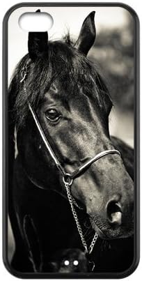 Love Black Horse Best Durable Rubber Silicon Case Cover for IPhone 5C TPU