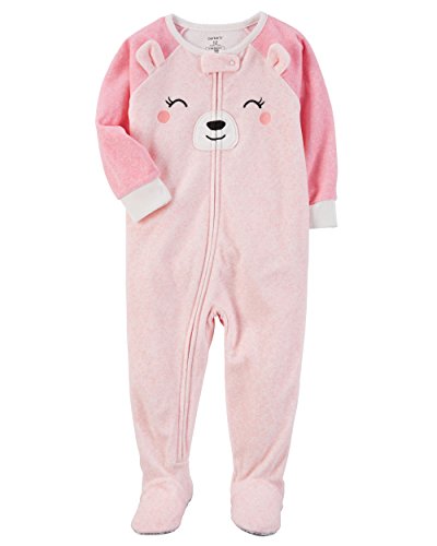 Carter's Girls' 2T-4T One Piece Bear Fleece PJS 4T