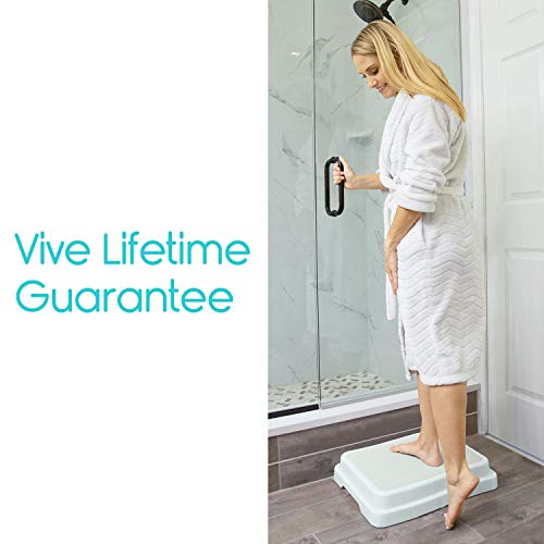 Vive Bath Step (4 inch) Slip Resistant Shower Stepping Stool