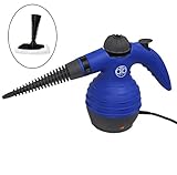 Handheld Multi-Purpose Pressurized Steam Cleaner W/ 6 Cloths for Stain Removal, Curtains, Crevasses, Bed Bug Control, Car Seats, Wallpaper Removal and More With