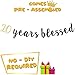 LINGTEER 20 Years Blessed Black and Gold Glitter Bunting Banner 20 Years Old Happy 20th Birthday Anniversary Party Decorations.