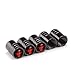 TK-KLZ 5Pcs Chrome Car Bike Scooter Tires Valve Stem Caps for Ford Mustang Car Model Series Decorative Accessories