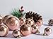 AMS 40ct Christmas Ball Plated Ornaments Tree Collection for Holiday Wedding Party Decoration(40ct Pearl, Rose Gold)