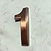 HopeWan 4 Inch Mailbox Numbers NO. 1, Self Adhesive Door Number Stickers, Antique Classic Bronze Style.(1, Bronze)